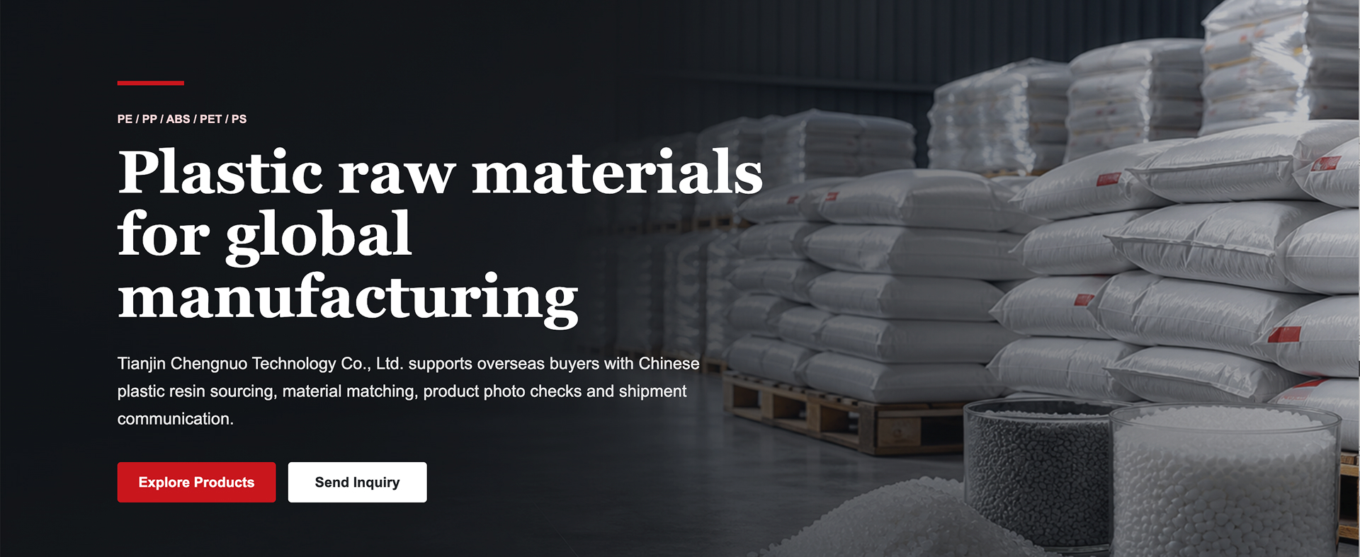 A Tianjin Chengnuo Technology Co., Ltd. presta suporte a compradores estrangeiros na aquisição de resinas plásticas chinesas, na adequação de materiais, na verificação de fotos dos produtos e na comunicação relativa ao envio.